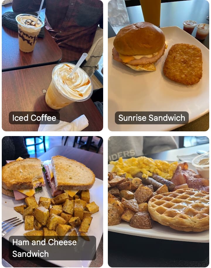 Freshly Brewed Coffee and Breakfast Sandwiches